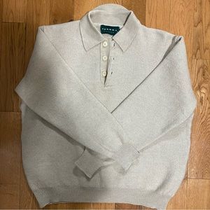 Vintage Tundra Canada merino wool polo sweater